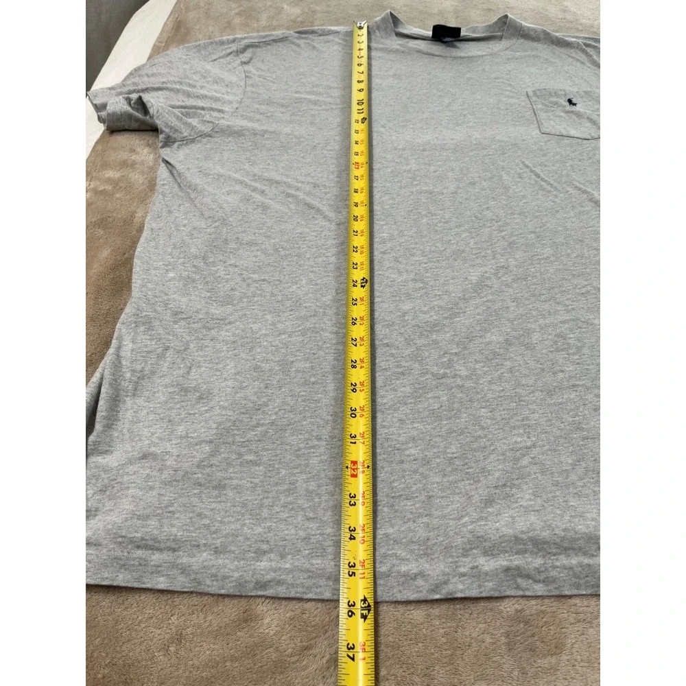 Polo Ralph Lauren T-Shirt Men's 5XB Big Heather Gray Pocket Cotton Short Sleeve